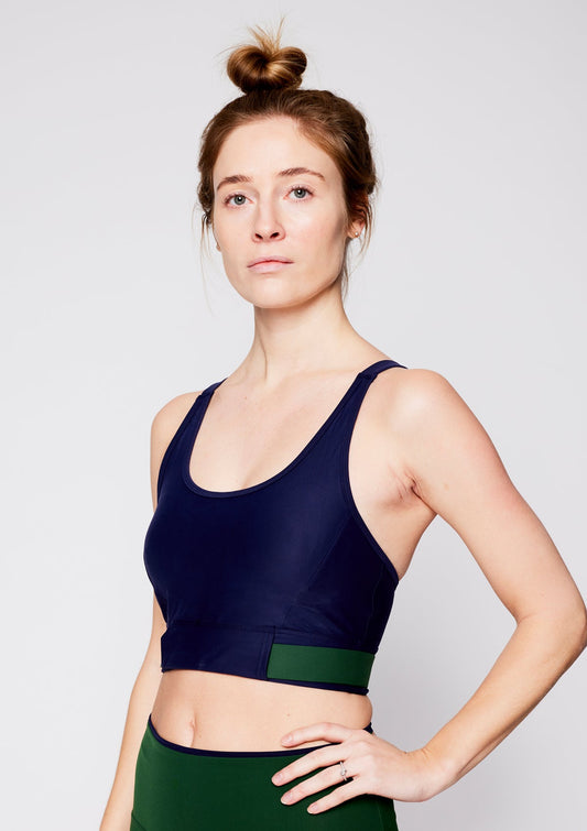 Das Adjustable Pilates Sport Top – Admiralblau