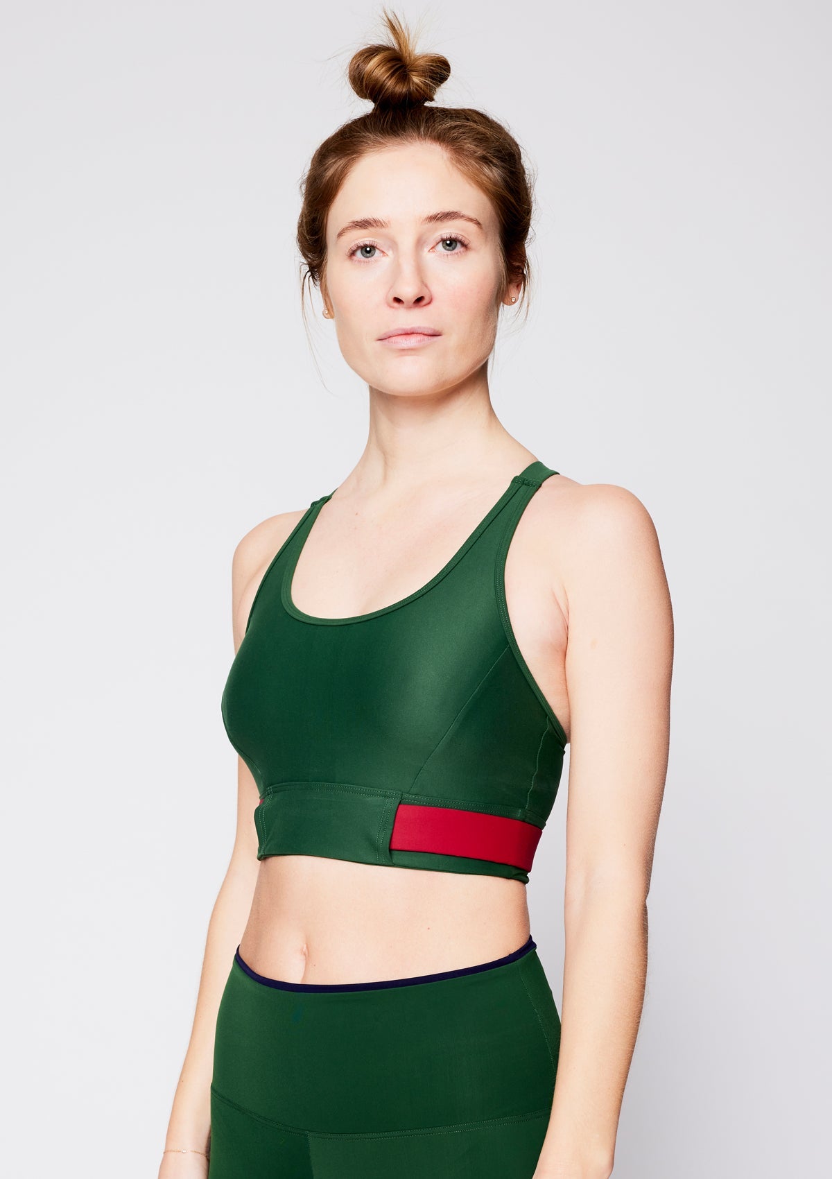 Das Adjustable Pilates Sport Top – Nappa Green