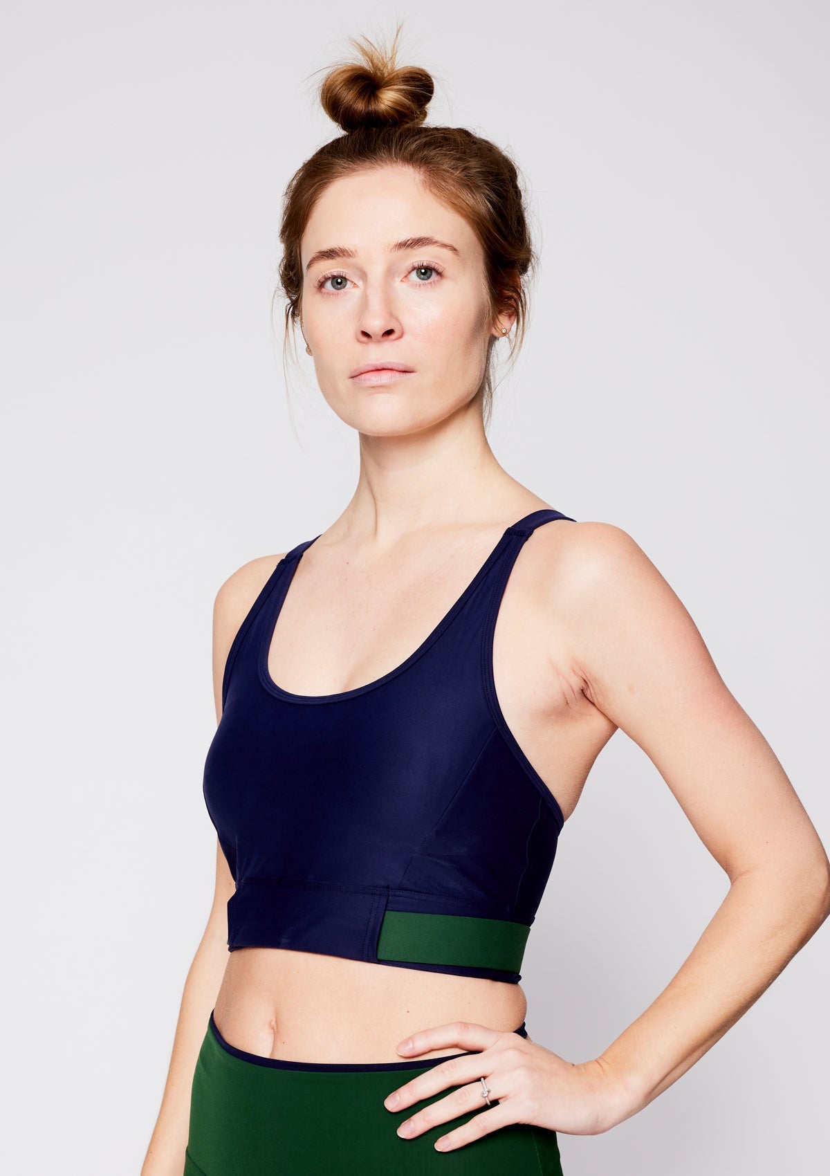 Das Adjustable Pilates Sport Top – Admiralblau